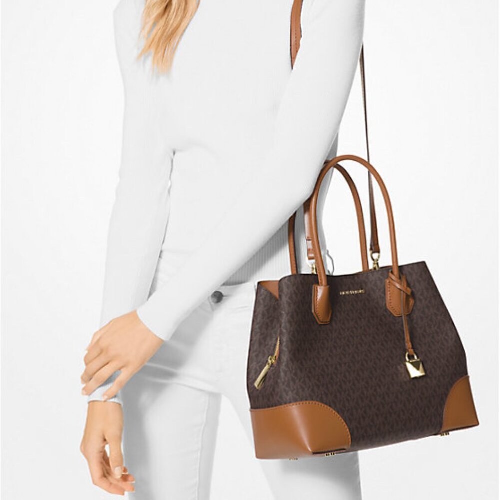 MICHAEL KORS Mercer Gallery Medium Canvas Satchel - Picture 5 of 13